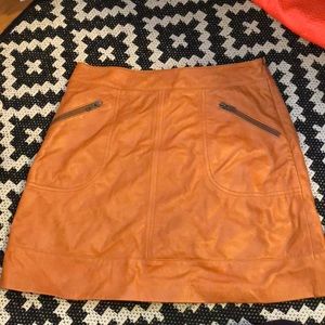 Halogen faux leather skirt